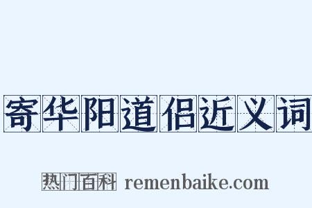 寄华阳道侣近义词是什么意思的图片